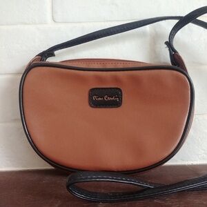 4/$20 Vintage Pierre Cardin brown black vinyl small leather shoulder min…